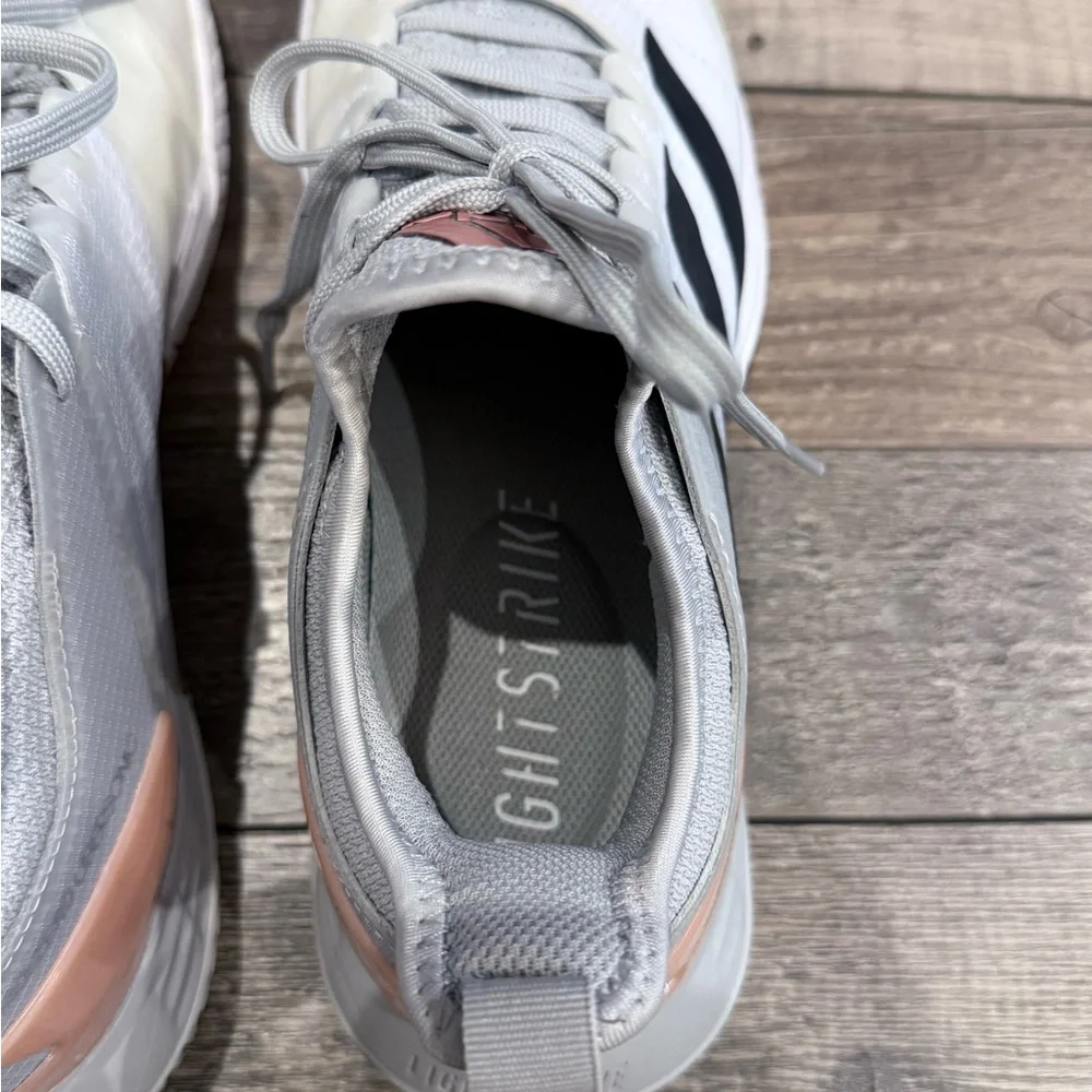 adidas Adizero Ubersonic 4 White, Light Grey & Black Tennis Shoe, women’s size 9 - Picture 8 of 12